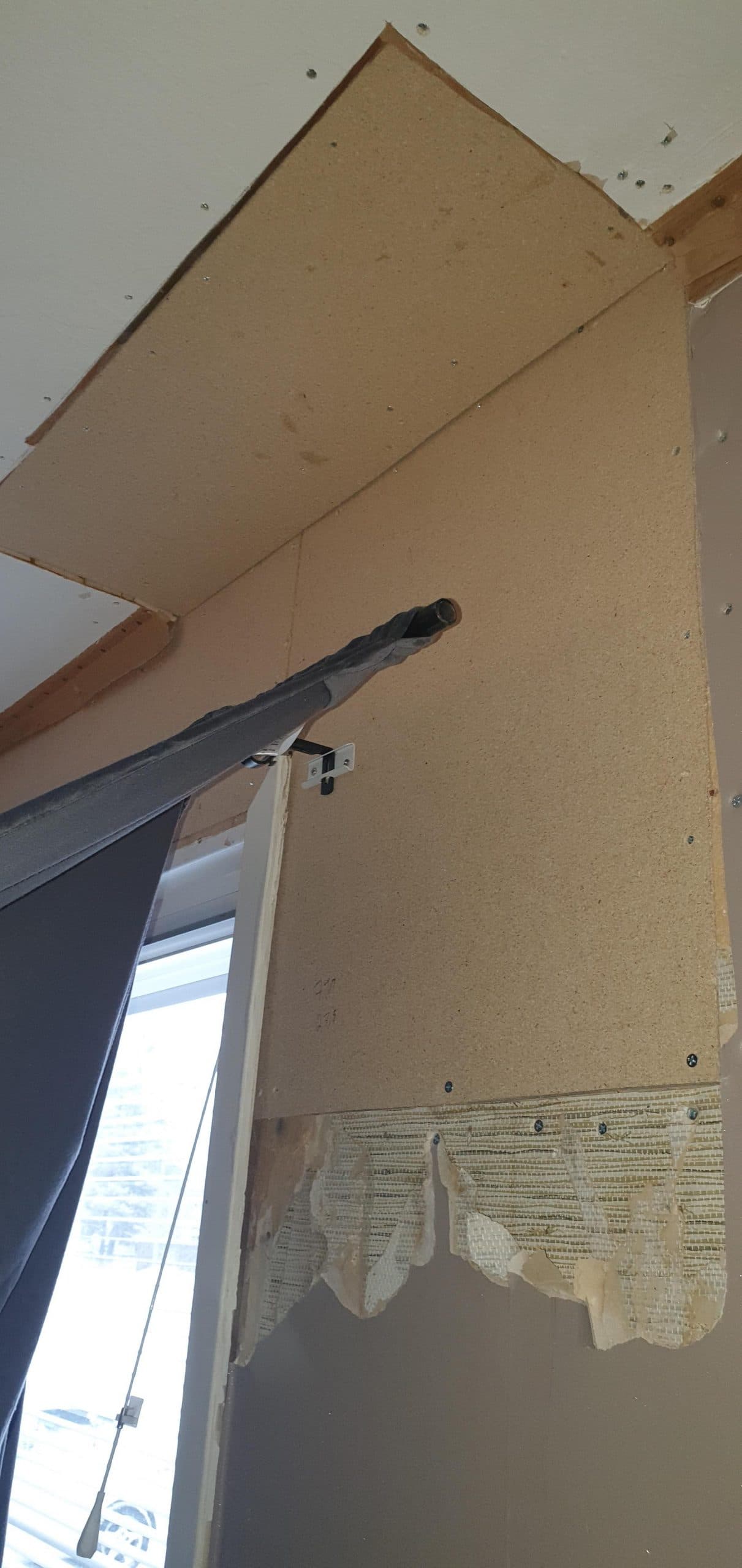 Grovt fixad vägg